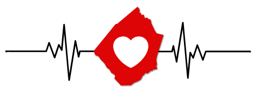 All in Red Heart Logo