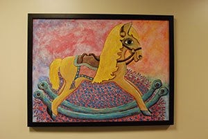 Artwork image of a rocking horse