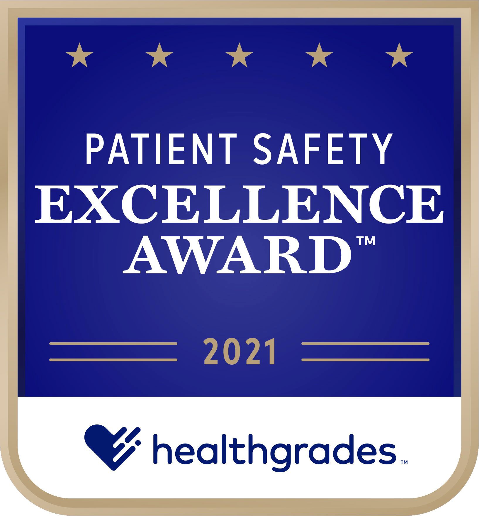 2021 Healthgrades Patient Safety Award Seal