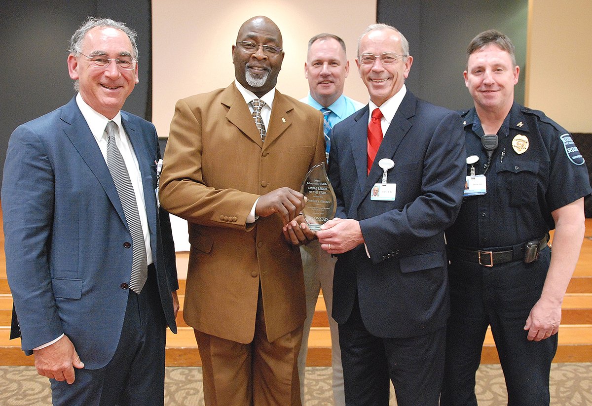 Anthony Barnes, the 2018 Johnston Health Ambassador of the Year 