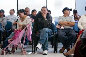Patients waiting in Emergency Room.