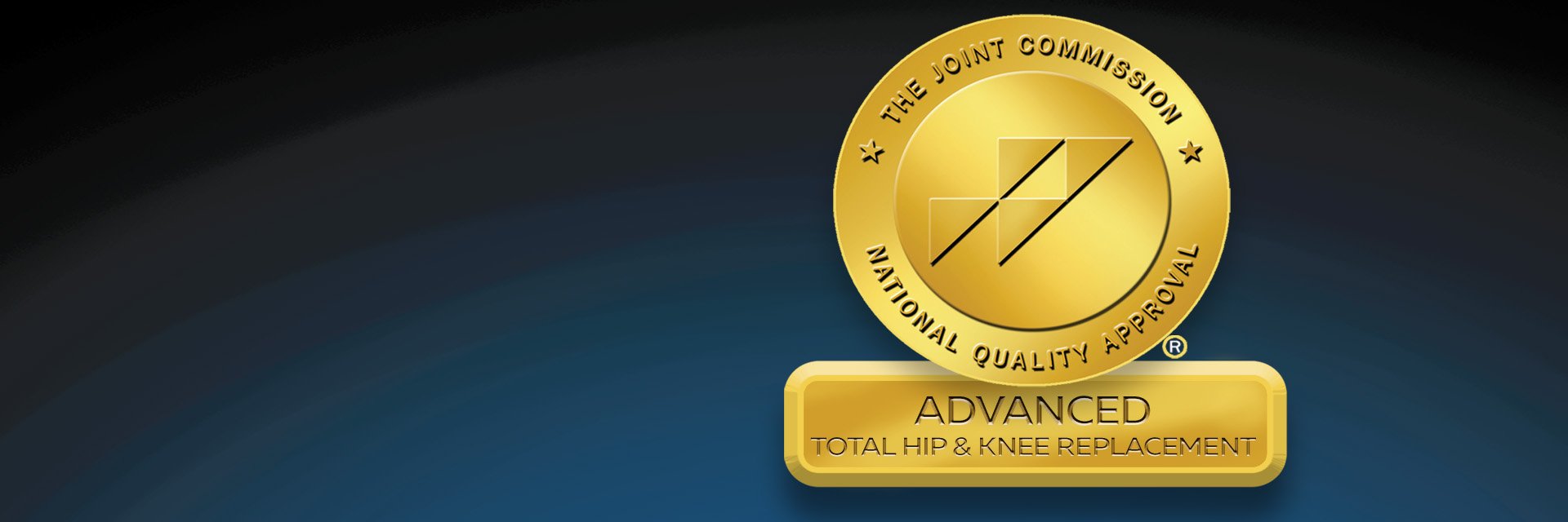 The Joint Commission National Quality Approval Gold Seal on navy background