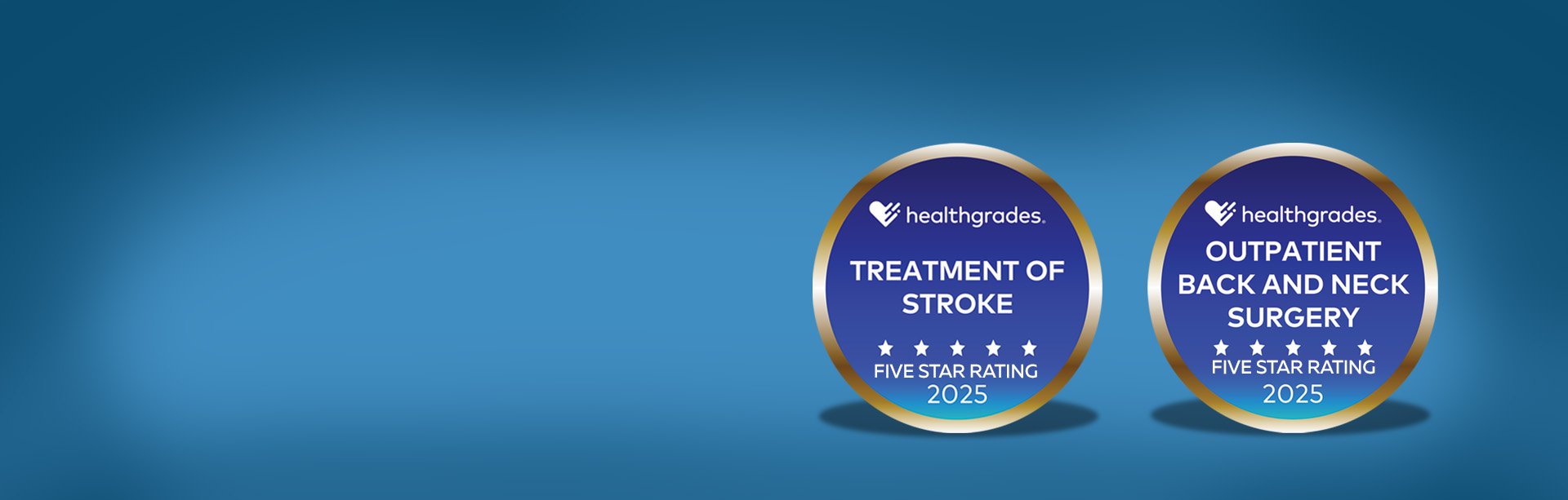 Two Healthgrades award seals